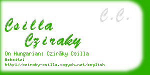 csilla cziraky business card
